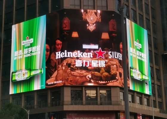 Pantalla de alquiler a prueba de agua IP65 Exterior Display LED a todo color 500 * 1000MM P4.81 Módulo HD 7500cd/Sq Brillo