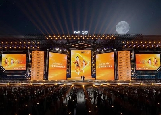Panel de vídeo de pantalla LED de escenario P5 de aluminio fundido a presión grande/alquiler de eventos publicitarios, IP65 al aire libre