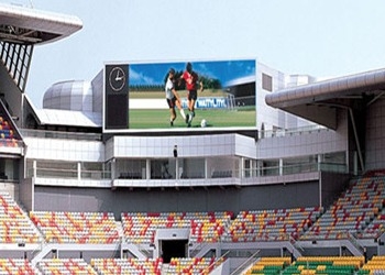 Pantalla LED de aluminio fundido en exteriores SMD 3535 de alto brillo IP65 P10 para transmisión en vivo de deportes