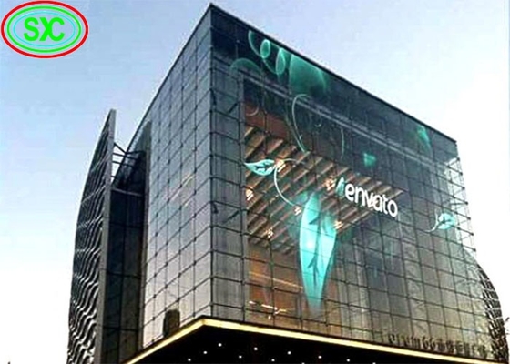 China Interior P3.9-7.8 Pantalla LED transparente a todo color con pantalla SMD curvada