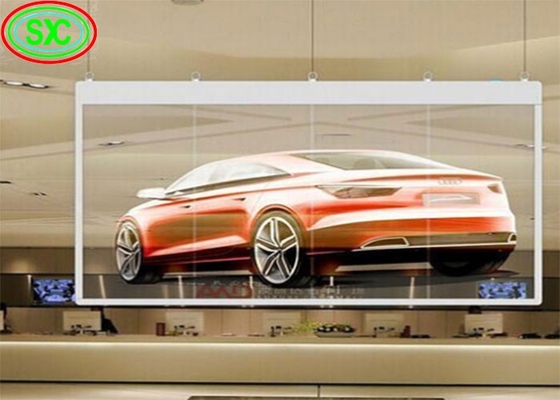 Pared de vídeo LED transparente transparente P3.91 Cortina de malla LED interior Pantalla de señalización LED
