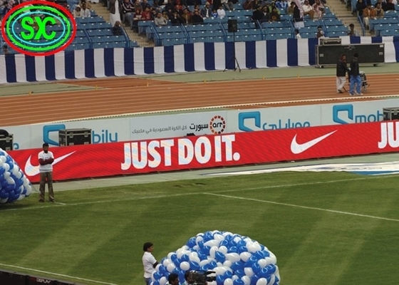 Perímetro del estadio Display LED de color completo 3000Hz 1R1G1B 320x160mm P10