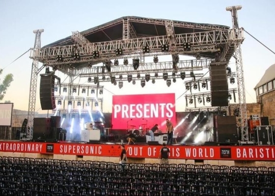 P10 Alquiler de pantallas LED de escenario a todo color con control remoto, alta resolución