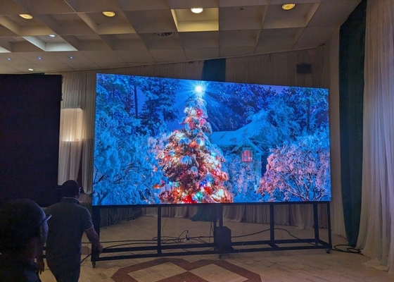 Pantalla de pared de vídeo LED interior SMD 2121 P4 clara para eventos / publicidad