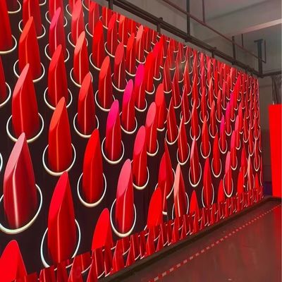 Pantalla de alquiler de aluminio moldeado personalizable sala de reuniones Iglesia HD Pantalla de pantalla LED flexible COB P0.9