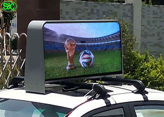 Exterior Full Color Double Side Taxi P5 Publicidad LED Display Techo del coche Signo a prueba de agua
