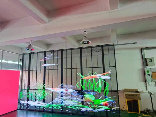 P3.9-7.8 de interior pantalla LED transparente a todo color con vidrio curvo para escaparate