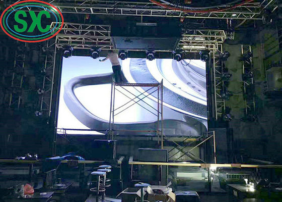 Pantalla LED de alquiler colgante a todo color P4, alto brillo, 3 años de garantía, pantalla LED perimetral de estadio