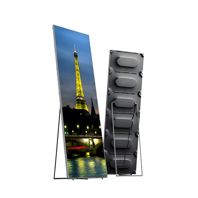Display de carteles LED HD P2.5 de color completo en el suelo publicidad de pie 1/16 Pared de escaneo