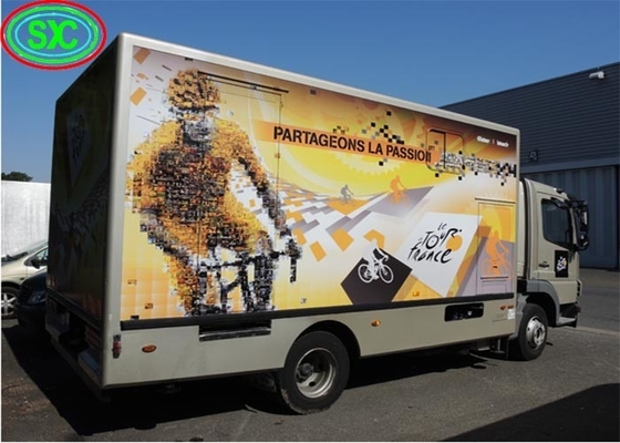 Pantalla de la camioneta LED móvil P5 de color completo al aire libre con chip LED de Nationstar para publicidad