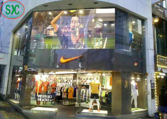 Pantalla transparente a todo color de alto brillo SMD2525 IP54 Larga vida útil pantalla led transparente