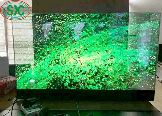Pantalla LED transparente a color de alta frecuencia de actualización, gabinete de 500x1000mm