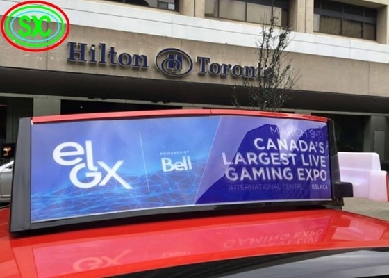 Display de señalización LED para automóviles de publicidad exterior con control asíncrono y resolución de pantalla de 320*106 puntos