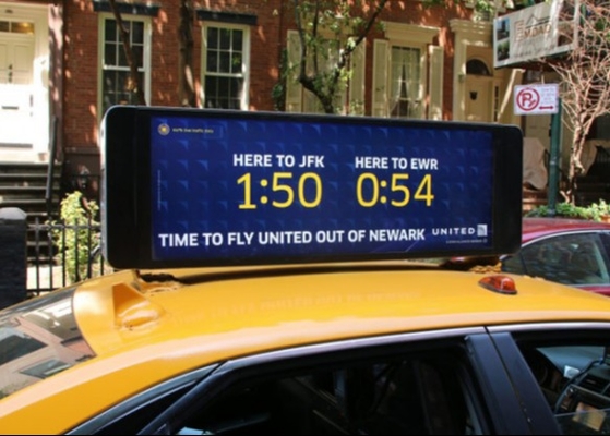 Información LED de la publicidad de los automóviles Signo de doble cara Exterior HD Taxi RGB a todo color