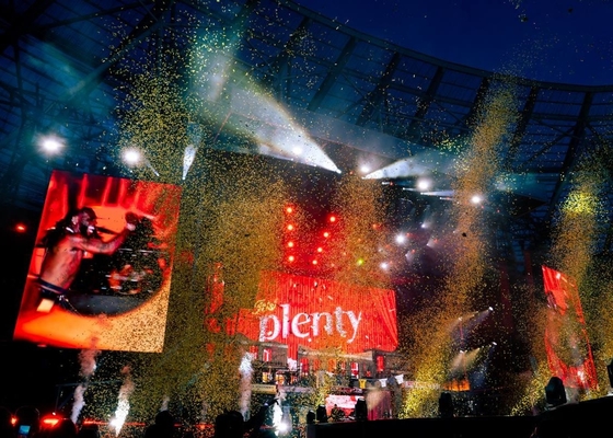 Gran pantalla de estadio de aluminio fundido con pantalla LED P3 al aire libre alquiler IP65 impermeable HD Alto brillo