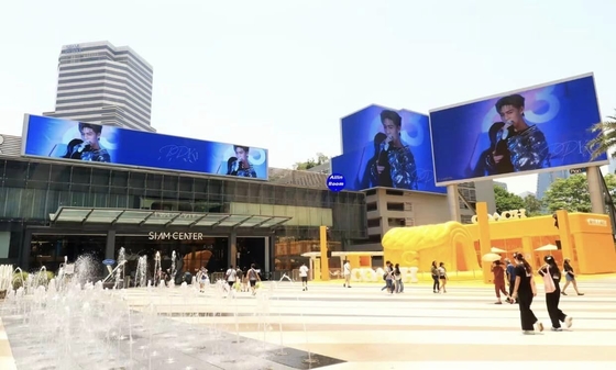 Estadio al aire libre Led Display grito Publicidad P10 de color completo 960 * 960mm Tableros publicitarios