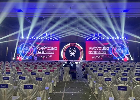 Alquiler de P6 SMD Display LED RGB fijo Pantalla publicitaria impermeable HD Voltado de trabajo DC5V