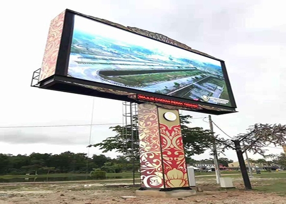 Pantalla LED de color completo al aire libre P10 Pantalla de pilar IP65 Gran tamaño 1/4 Modo de escaneo