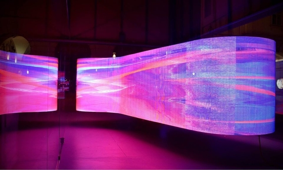 Display LED de alta definición a todo color de aluminio y hierro
