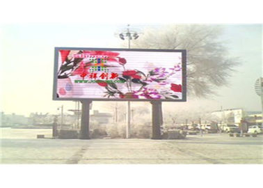 P8 Exterior de color completo de publicidad comercial con pantalla de LED cartel con columna