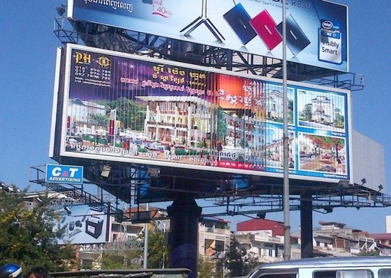 Display LED de color exterior de alto brillo con diseño de ahorro de energía en modo de conducción de 1/16 S y tamaño de módulo de 250*250 mm