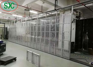 Ángulo de visión amplio Transparente pantalla LED de color completo con rejilla de tres años de garantía