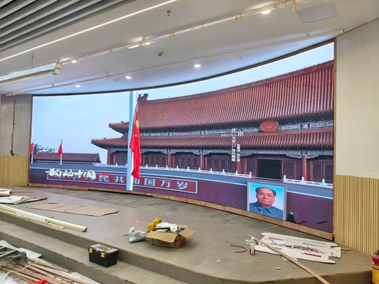 P3 interior pantalla LED de color completo 576x576mm gabinete para publicidad, 3840hz tasa de actualización, brillo de 1000 nit, puede hacer curva