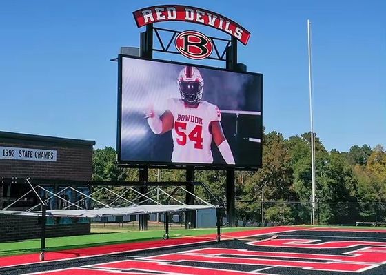 Pantalla de pantalla LED exterior de color completo P10 SMD del perímetro del estadio de fútbol