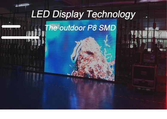 Tamaño personalizado Pantalla de panel LED resistente a la intemperie con 65410 puntos / m2 Densidad de puntos y modo de conducción de 1/16 S