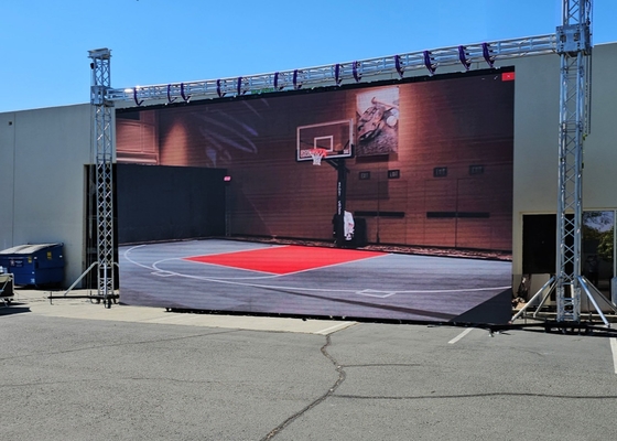 Alquiler de pantallas curvas suspendidas / pantalla de publicidad LED fija etapa de visualización HD