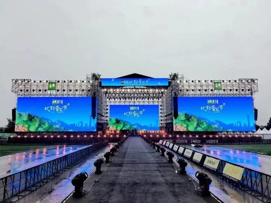 Display LED de aluminio fundido por inyección en interiores/exteriores de alquiler de pantalla 1R1G1B P4 Modulo tamaño 256*128mm