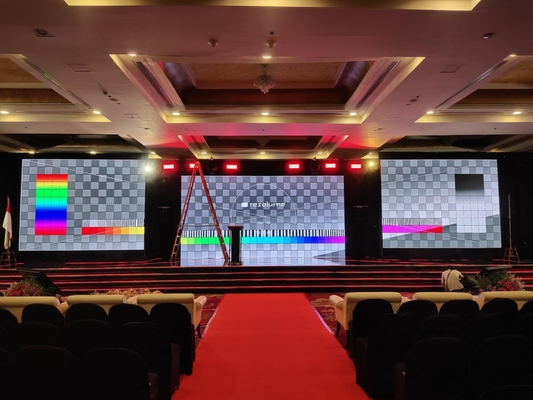 Pantalla de escenario de aluminio fundido a presión HD LED Pantalla de 2 mm Pitch de píxeles Humectancia a prueba de material de aluminio Sistema NOVA