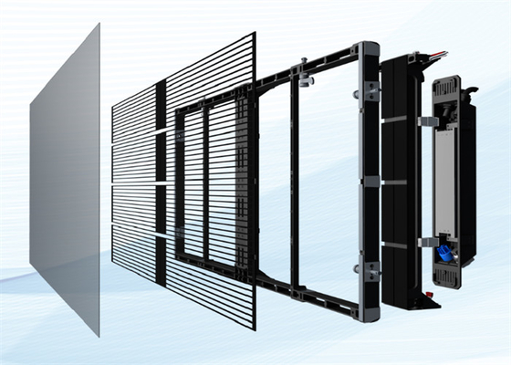 AC100-240V 60Hz Entrada pantalla LED transparente para publicidad interior función de visualización de vídeo 3-5 años de garantía