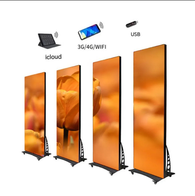P2.5 Tablero de señalización portátil de la calle LED Poster Screen Full Color Epistar LED Chip SMD1515