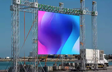 Pantalla LED de publicidad HD de hierro y acero con carcasa impermeable y alta densidad de píxeles 62500/m2