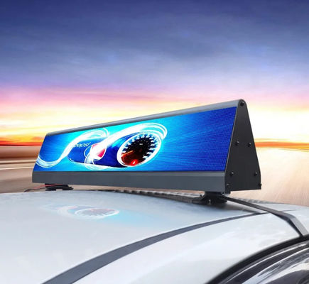 Buen precio 256 mm x 128 mm tamaño de gabinete P4 Full Color Cabina de la pantalla del coche con diseño impermeable y 3 en línea