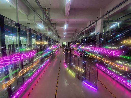 Wafer Chip Panel LED transparente, alta visibilidad pantalla LED transparente pantalla LED transparente