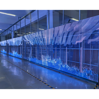 Método de conducción LED Pantalla transparente Pantalla LED translúcida para el rendimiento