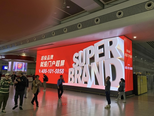 Pantalla de pared de video de alta definición para publicidad LED en interiores con opciones de gabinete de hierro o aluminio a todo color