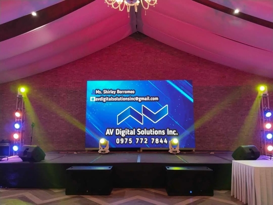 P4 Full Color Indoor LED Video Wall Screen 80*40 Resolución de módulo Tableros publicitarios