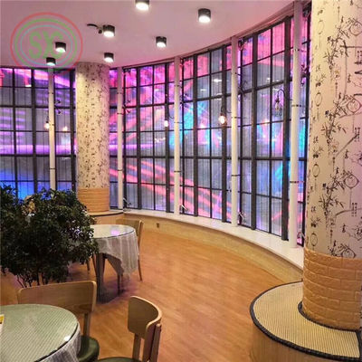 Buen precio Método de conducción Módulo de pantalla LED transparente Peso 0,2 kg/PC Elemento pantalla LED transparente en línea