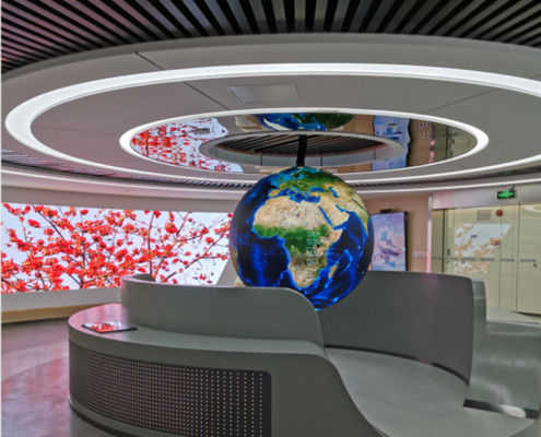 Pantalla LED esférica de 360° para interiores con paso de píxel de 3,91 mm