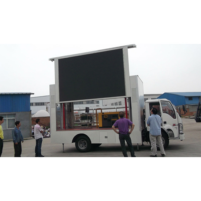 Display LED de camión móvil montado en camión con un promedio de 1000 horas sin fallas y color de chip de tubo a todo color