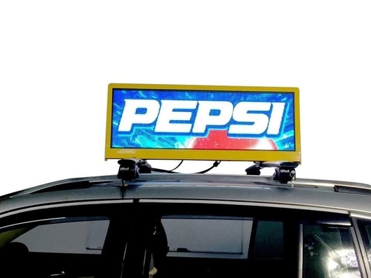 Cabina de arriba LED doble cara P5 Display de coche LED 96 * 32Cm Inodoro pantalla LED exterior para publicidad fábrica OEM tamaño personalizado