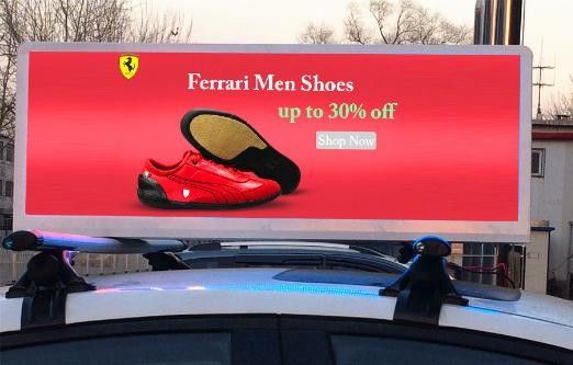 P6 HD Full Color LED Roof Car Sign Display IP65 a prueba de agua