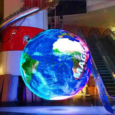 P3.91mm Pantalla de LED de color completo en el exterior con esfera de columna