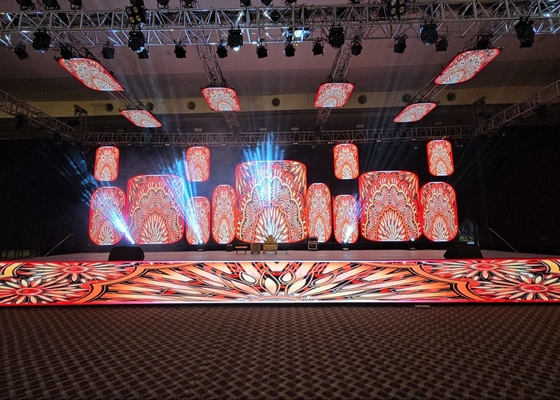Alquiler de interiores P1.923 LED Display Rgb Led Billboard 246x246mm Tamaño del módulo