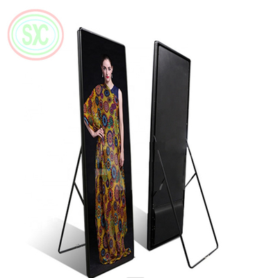 P2.5mm Pitch Aluminium LED Poster Display con tamaño de pantalla de 680x2000mm y material del panel de aluminio