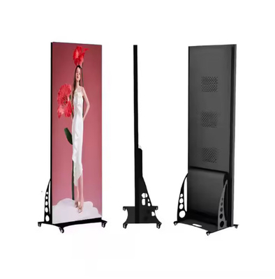 Pared de vídeo portátil LED P1.25 P1.5 P1.86 P2 P2.5 Con ruedas Cartel de publicidad LED Interior Cartel de LED Pantalla de LED Display digital