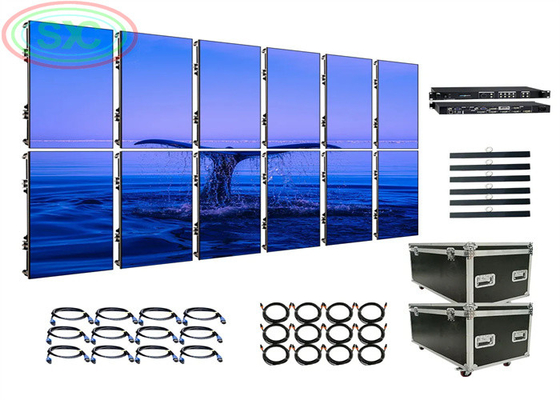 Sistema de pared de video LED completo P3.91 Pantalla LED de 500 mm x 500 mm Escenario de fondo Pantalla LED interior